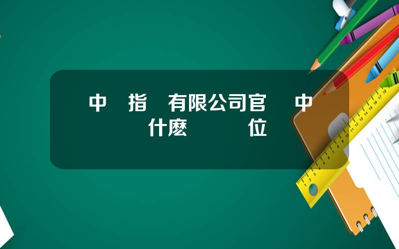 中証指數有限公司官網 中証數據什麽級別單位